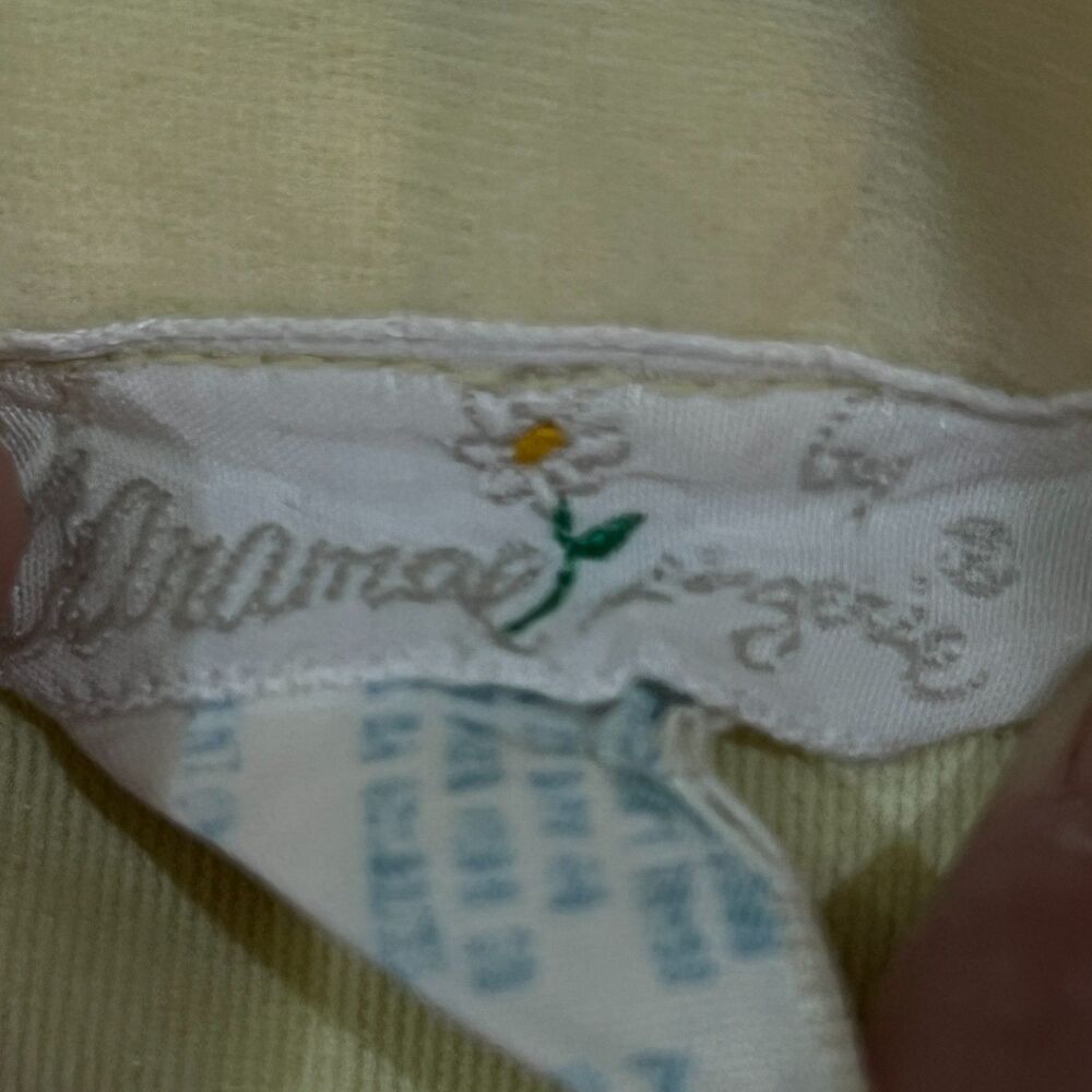Vintage 50s Yellow Saramae Lingerie Lace Trim Nightgown Made in USA Womens Large - Picture 4 of 7
